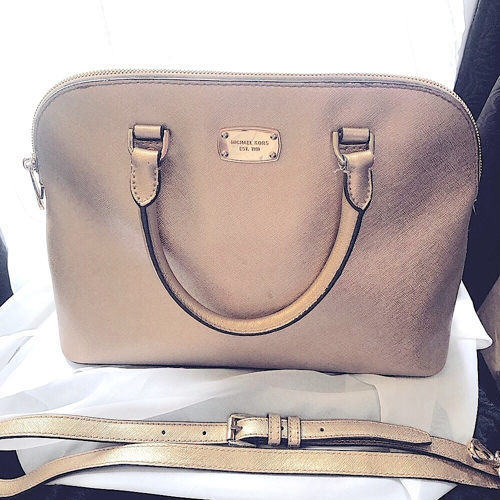 Michael Kors gold handbag